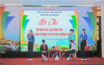 Hội thi tìm hiểu pháp luật tại Trường PTDT Nội trú THCS Thường Xuân