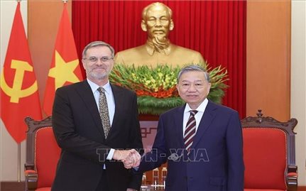 Tổng Bí thư Tô Lâm tiếp Đại sứ Cộng hòa Pháp tại Việt Nam