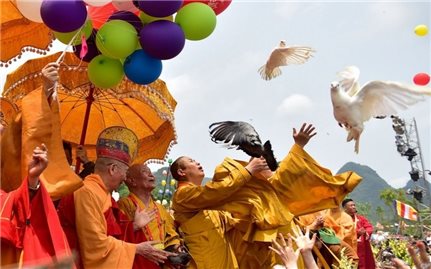 Nhiều nguyên thủ quốc gia, Tăng vương, Tăng thống, Pháp chủ các tổ chức Phật giáo về dự Đại lễ Vesak Liên Hợp quốc lần thứ 20 tại TP. Hồ Chí Minh