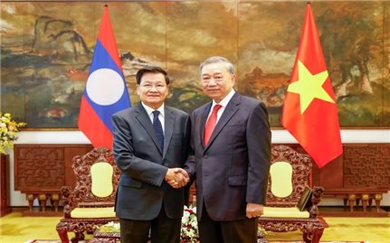Tổng Bí thư Tô Lâm hội kiến Tổng Bí thư, Chủ tịch nước Lào Thongloun Sisoulith