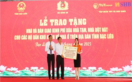 T&T Group và Ngân hàng SHB đồng hành cùng Bộ Công an xây dựng 700 căn nhà cho người nghèo tỉnh Bạc Liêu