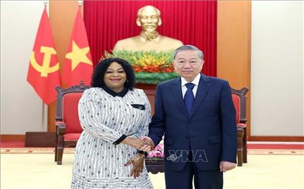 Tổng Bí thư Tô Lâm tiếp Phó Tổng Thư ký thứ nhất Đảng Đại hội Dân tộc Phi