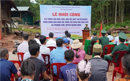 Quảng Bình: Khởi công xóa nhà tạm, nhà dột nát cho 100 hộ đồng bào DTTS