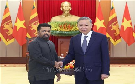 Tổng Bí thư Tô Lâm tiếp Tổng thống Sri Lanka