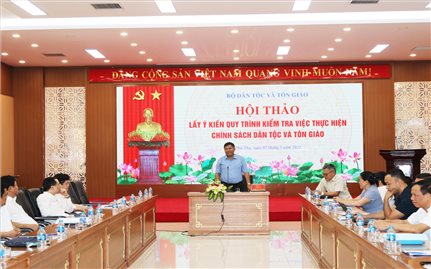Lấy ý kiến quy trình kiểm tra thực hiện chính sách dân tộc và tôn giáo