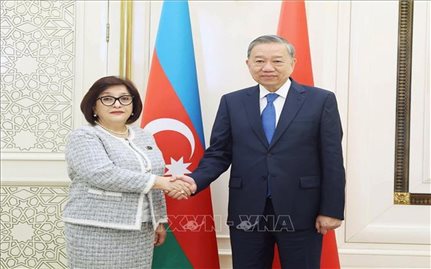 Tổng Bí thư Tô Lâm hội kiến Chủ tịch Quốc hội Azerbaijan