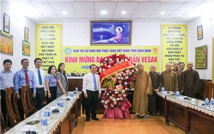 Lãnh đạo UBND tỉnh Bình Định thăm các tổ chức Phật giáo nhân dịp Lễ Phật đản