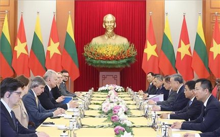 Tổng Bí thư Tô Lâm tiếp Tổng thống Lithuania