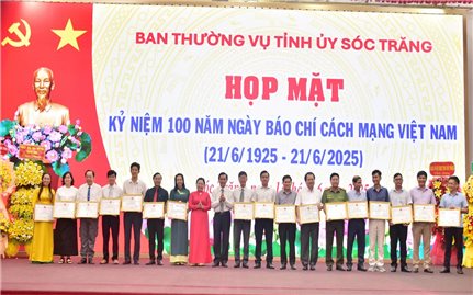 Sóc Trăng: Họp mặt kỷ niệm 100 năm Ngày Báo chí Cách mạng và trao chứng nhận hợp tác truyền thông