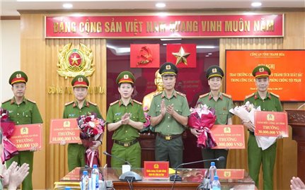 Thanh Hóa: Khen thưởng các đơn vị xuất sắc trong đấu tranh phòng, chống tội phạm