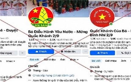 Cảnh báo dấu hiệu lừa đảo qua các trang facebook “Duyệt binh nhí mừng Quốc khánh 2/9”