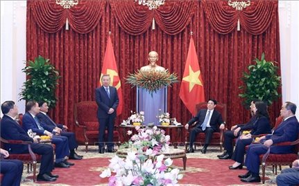 Tổng Bí thư và Chủ tịch nước dự lễ bàn giao Trụ sở làm việc Cơ quan Chủ tịch nước