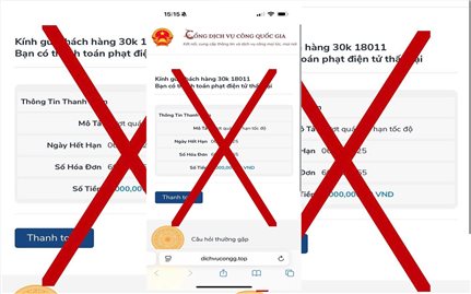 Cảnh báo giả mạo Cảnh sát Giao thông thông báo yêu cầu đóng phạt qua Cổng Dịch vụ công Quốc gia