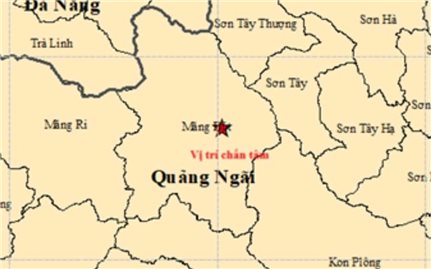 Quảng Ngãi: Động đất 4.5 độ, gây rung chấn diện rộng