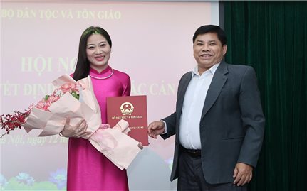 Bộ Dân tộc và Tôn giáo: Bổ nhiệm bà Nguyễn Thị Hải Yến giữ chức vụ Phó Vụ trưởng Vụ Hợp tác Quốc tế