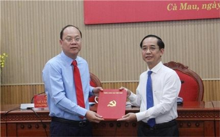 Ông Hồ Thanh Thủy được chỉ định giữ chức Phó Bí thư Tỉnh ủy Cà Mau