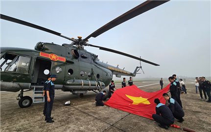 Nhìn lại hình ảnh phi đội trực thăng Mi-171, Mi-17 và Mi-8 trước giờ bay lễ diễu binh 2/9