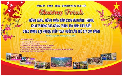 Tân Tiến (Tuyên Quang): Tổ chức chuỗi hoạt động mừng Đảng, mừng Xuân gắn với khánh thành các công trình dân sinh