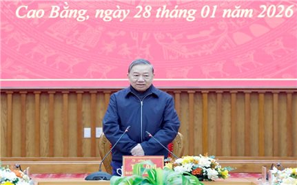 Tổng Bí thư Tô Lâm làm việc với Ban Chấp hành Đảng bộ tỉnh Cao Bằng