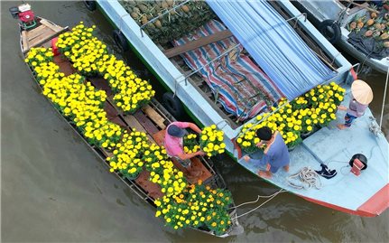 Tết đặc biệt ở chợ nổi Cần Thơ