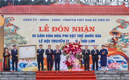 Hội Lim đón nhận danh hiệu Di sản văn hoá phi vật thể quốc gia