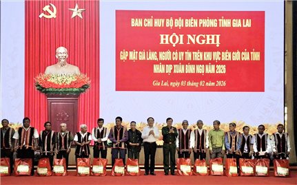 Bộ đội Biên phòng tỉnh Gia Lai gặp mặt, chúc Tết già làng, Người có uy tín vùng biên giới