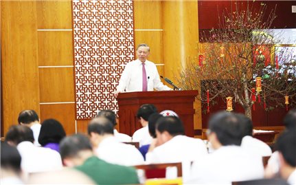 Tổng Bí thư Tô Lâm thăm, chúc Tết Đảng bộ, chính quyền, Nhân dân tỉnh Tây Ninh