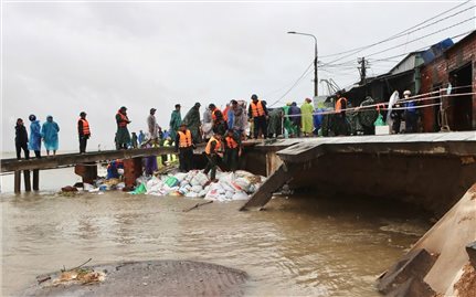 Sạt lở bờ sông nghiêm trọng, cần sớm gia cố tuyến kè An Lương trước mùa mưa bão