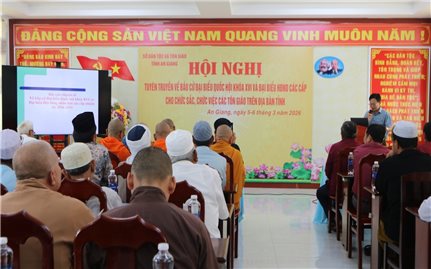 Tuyên truyền bầu cử cho chức sắc, chức việc các tôn giáo tại An Giang