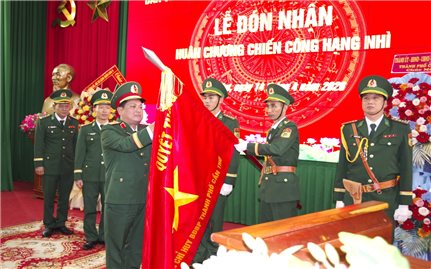 Bộ đội Biên phòng TP. Cần Thơ đón nhận Huân chương Chiến công hạng Nhì