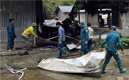 Cháy nhà ở Lai Châu, 3 trẻ tử vong