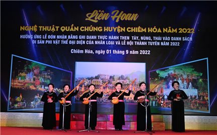 Chiêm Hoá (Tuyên Quang): Phát triển các mô hình đội văn nghệ quần chúng để bảo tồn văn hóa truyền thống