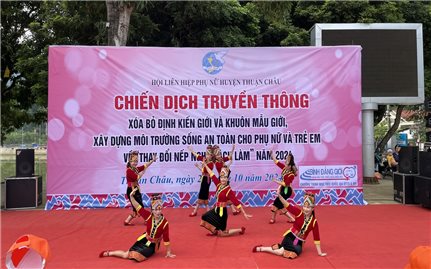 Hội Liên hiệp Phụ nữ Thuận Châu (Sơn La): Tổ chức Lễ phát động chiến dịch truyền thông xoá bỏ định kiến giới và khuôn mẫu giới cho phụ nữ, trẻ em