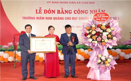 Thái Nguyên: Thêm một trường vùng khó đạt Chuẩn quốc gia mức độ I