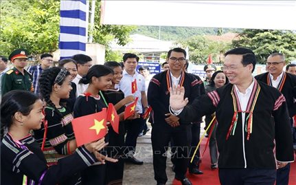 Chủ tịch nước Võ Văn Thưởng dự Ngày hội Đại đoàn kết toàn dân tại Phú Yên