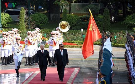 Tổng Bí thư Nguyễn Phú Trọng hội đàm với Tổng Bí thư, Chủ tịch nước Lào Bun-nhăng Vo-la-chít