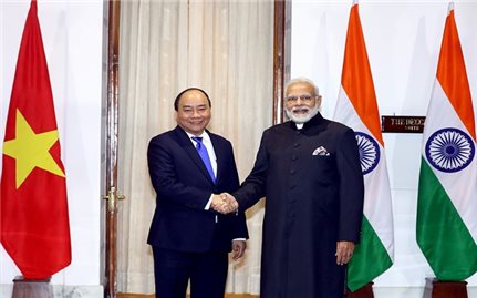 Thủ tướng Nguyễn Xuân Phúc hội đàm với Thủ tướng Ấn Độ Narendra Modi