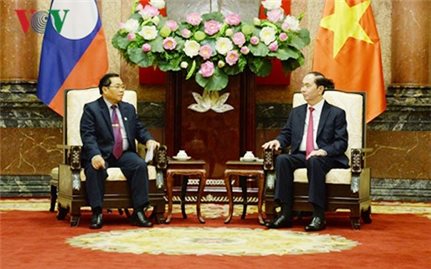 Chủ tịch nước Trần Đại Quang tiếp Phó chủ tịch Quốc hội Lào