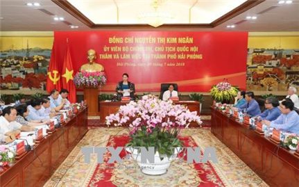 Chủ tịch Quốc hội Nguyễn Thị Kim Ngân thăm và làm việc tại Hải Phòng
