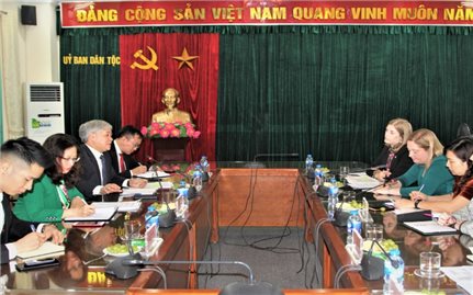 Bộ trưởng, Chủ nhiệm Đỗ Văn Chiến làm việc với Đại sứ Ai Len tại Việt Nam