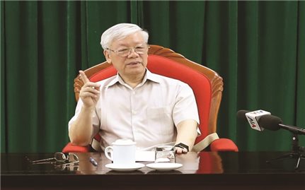 Tổng Bí thư, Chủ tịch nước Nguyễn Phú Trọng chủ trì họp lãnh đạo chủ chốt của Đảng, Nhà nước