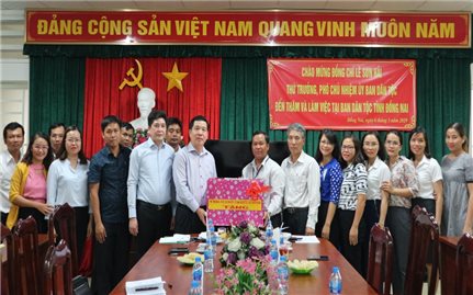 Thứ trưởng, Phó Chủ nhiệm Ủy ban Dân tộc Lê Sơn Hải: Thăm và làm việc với Ban Dân tộc tỉnh Đồng Nai