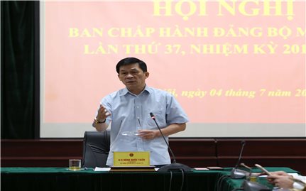 Hội nghị Ban Chấp hành Đảng bộ cơ quan Ủy ban Dân tộc mở rộng lần thứ 37, nhiệm kỳ 2015-2020.
