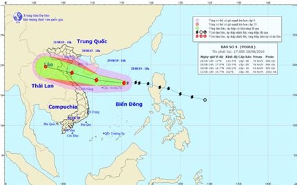 Công điện triển khai ứng phó bão số 4