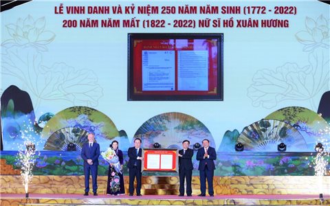 Lễ vinh danh và Kỷ niệm 250 năm sinh, 200 năm mất Nữ sĩ Hồ Xuân Hương