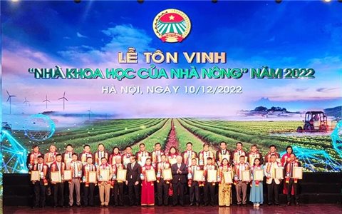 Hội Nông dân Việt Nam vinh danh 62 “Nhà khoa học của nhà nông” xuất sắc năm 2022