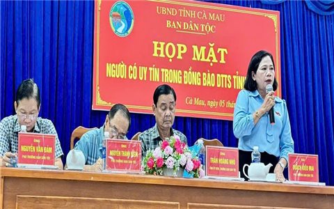 Cà Mau: Ban Dân tộc tỉnh tổ chức Họp mặt Người có uy tín trong đồng bào DTTS