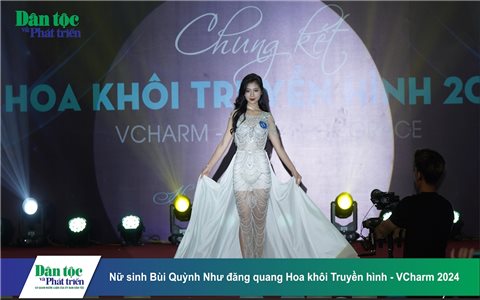 Nữ sinh Bùi Quỳnh Như đăng quang Hoa khôi Truyền hình - VCharm 2024