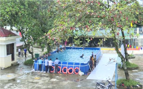 "Bể bơi 0 đồng", cơ hội phòng chống đuối nước cho trẻ em vùng DTTS
