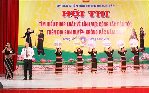 Krông Pắc (Đăk Lăk): Tổ chức Hội thi tìm hiểu pháp luật về công tác dân tộc